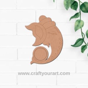 Ganesha Diya Tealight Holder Pre Marked MDF Design 1