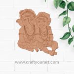 Ganesha With Murugan Pre Marked MDF Design 1