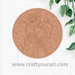 Ganesha Pre Marked Round MDF Design 3