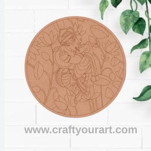 Ganesha Pre Marked Round MDF Design 3
