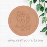 Ganesha Pre Marked Round MDF Design 1