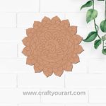 Peacock Mandala Pre Marked Base MDF Design 1