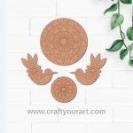Mandala Round Birds Hanging Pre Marked MDF Design 1