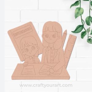 Teacher with Student Pre Marked MDF Design 2