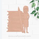 Teacher With Book Pre Marked MDF Design 1
