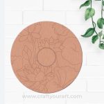 Lotus Diya Tealight Holder Pre Marked MDF Design 6