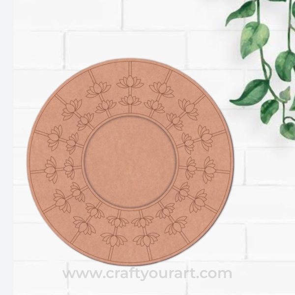 Lotus Diya Tealight Holder Pre Marked MDF Design 4