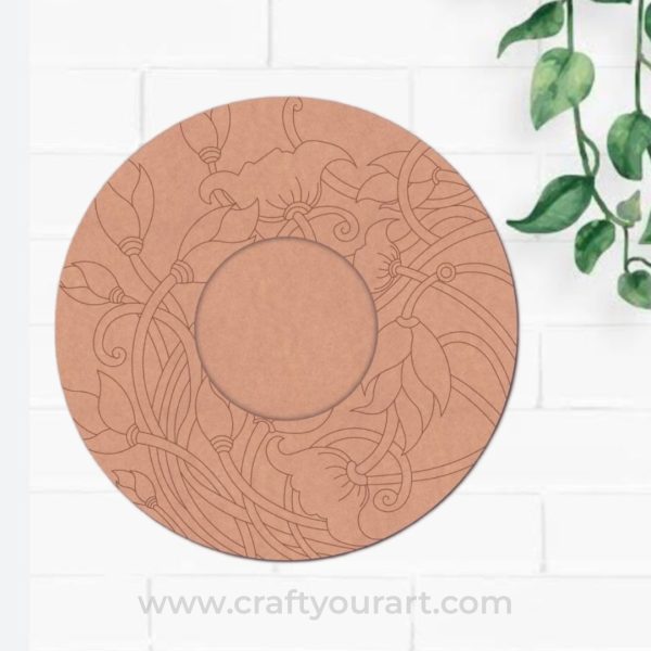 Lotus Diya Tealight Holder Pre Marked MDF Design 3