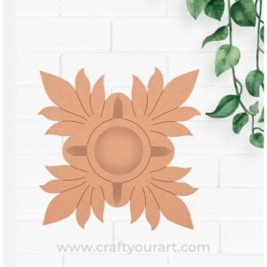 MDF  Floral Tealight Holder Design 4