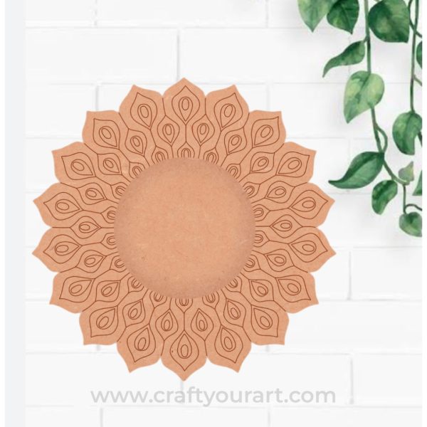 MDF Peacock Tealight Holder Design 2