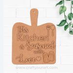 Chopping Board With Text MDF Design 1