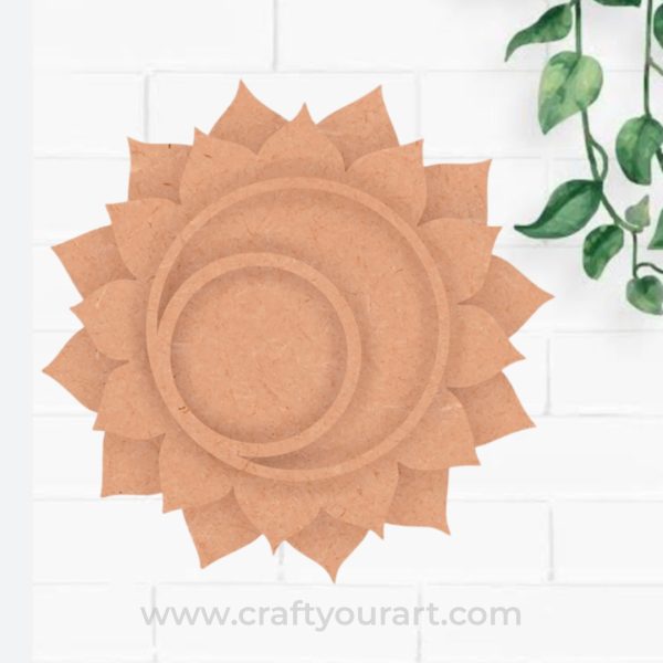 MDF Floral Tealight Holder Design 1