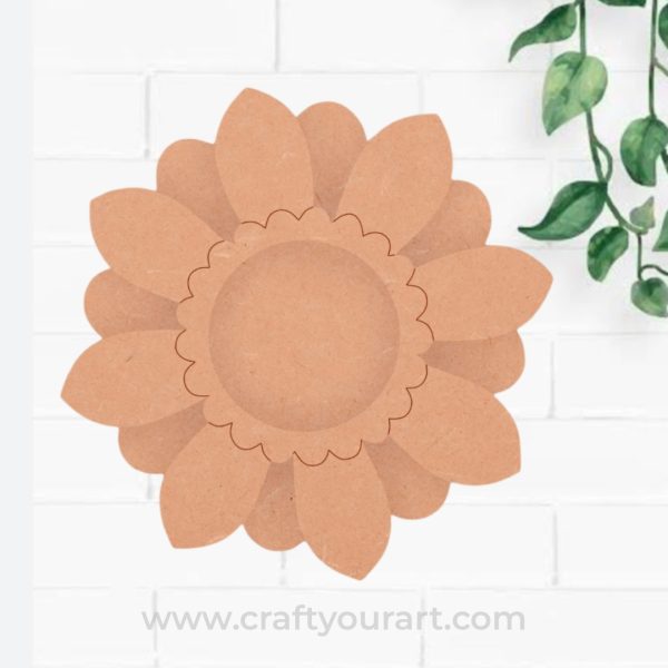 MDF Daisy Floral Tealight Holder Design 1