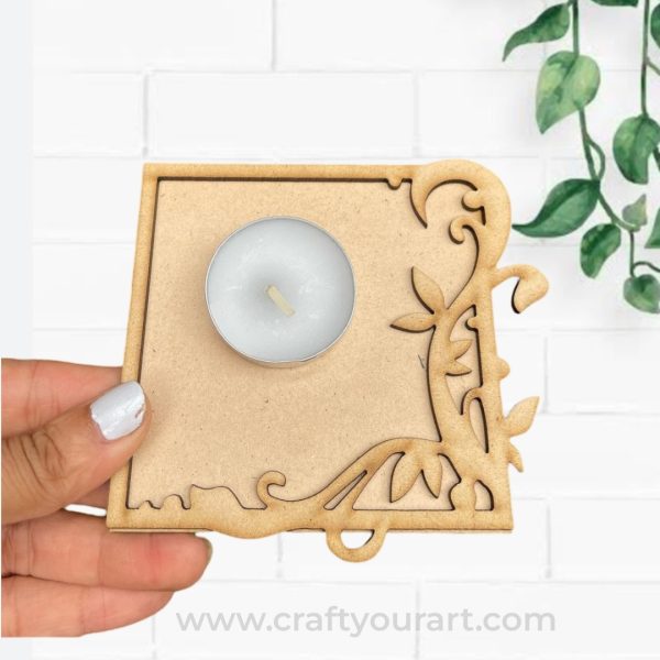 Designer Tealight Holder MDF Design 2