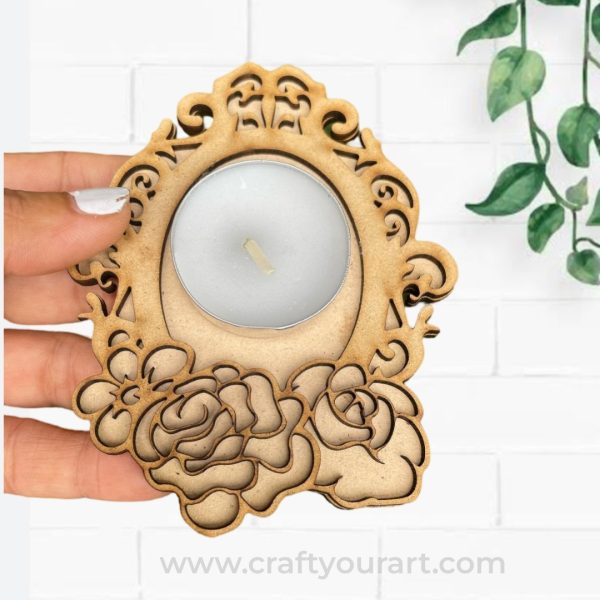 Designer Tealight Holder MDF Design 3