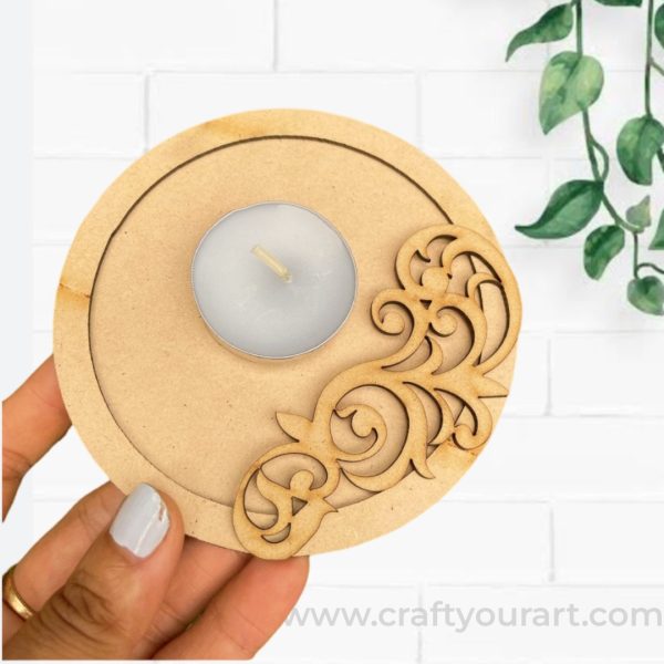 Designer Tealight Holder MDF Design 5