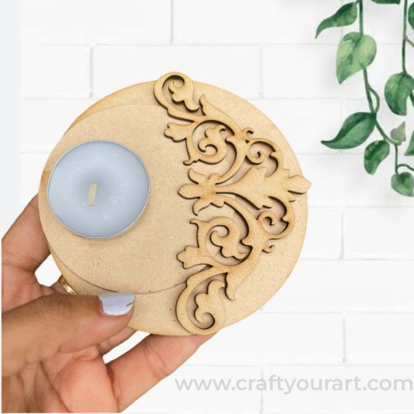 Designer Tealight Holder MDF Design 6