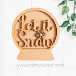 2 Layer Let It Snow MDF Christmas Base