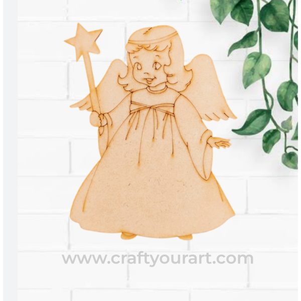 Christmas Angel With Star Pre Marked Design 1