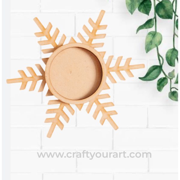 Christmas SnowFlake Tealight Design 6