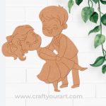 Dancing Couple Pre Marked MDF Design 1