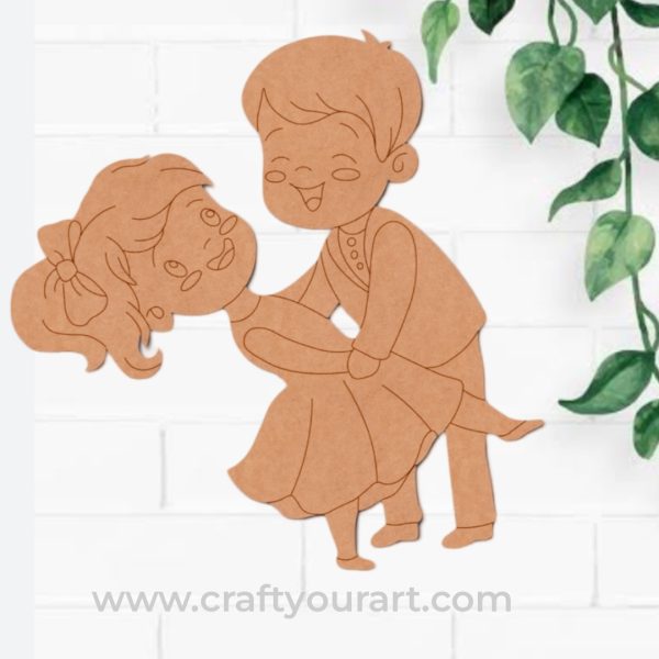 Dancing Couple Pre Marked MDF Design 1