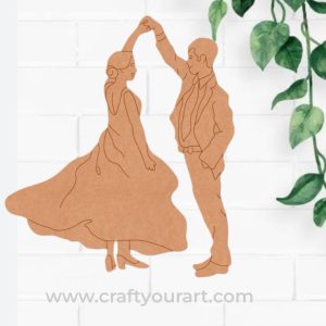 Tango Dancing Couple Pre Marked MDF Design 3