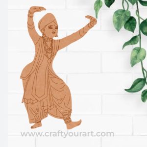 Sattriya Dancing Woman Pre Marked MDF Design 1