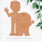 Nobita And Doraemon Pre Marked MDF Design 1