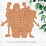Doraemon Characters Pre Marked MDF Design 1
