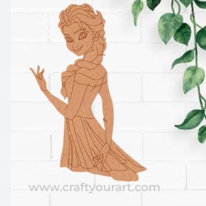 Princess Frozen Cartoon Pre Marked MDF Design 2