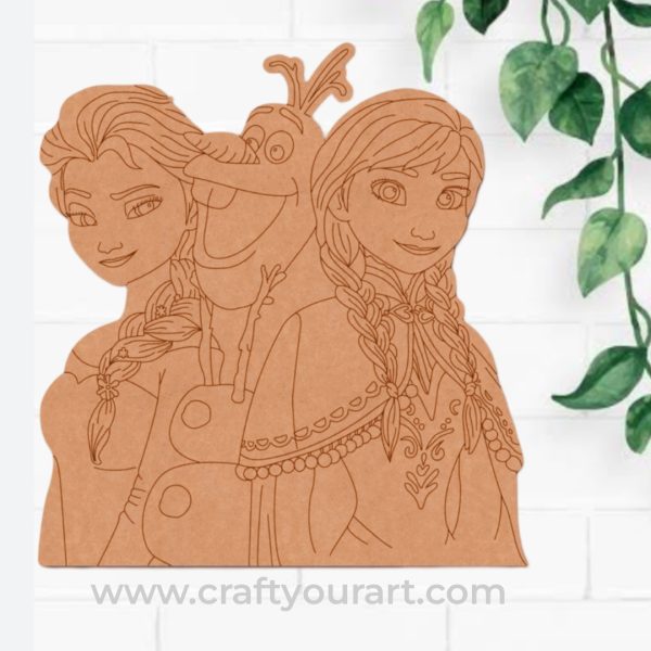 Frozen Cartoon Pre Marked MDF Design 8