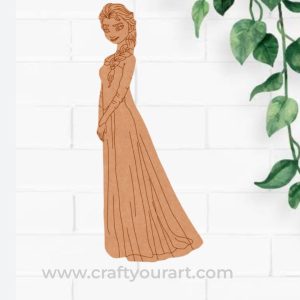 Princess Frozen Cartoon Pre Marked MDF Design 1