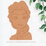Princess Frozen Cartoon Pre Marked MDF Design 3