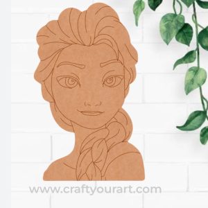 Princess Frozen Cartoon Pre Marked MDF Design 3