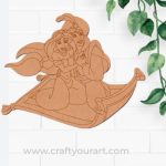 Aladdin And Jasmine On The Magic Carpet Pre Marked MDF Design 1