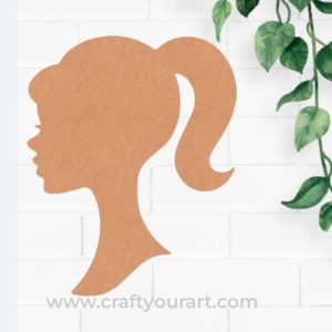 Barbie Doll Cutout MDF Design 1