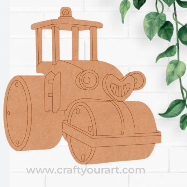Road Roller Bob The Builder Pre Marked MDF Design 1