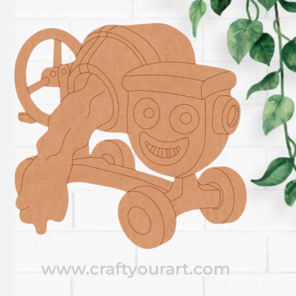 Cement Mixer Bob The Builder Pre Marked MDF Design 1
