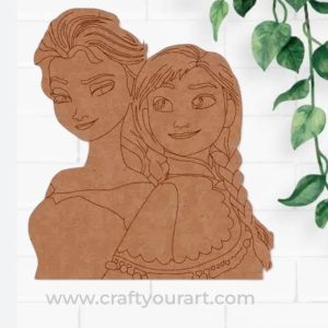 Princess Frozen Cartoon Pre Marked MDF Design 4