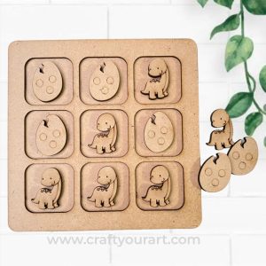 Tic Tac Toe Dinosaur Theme Design 2
