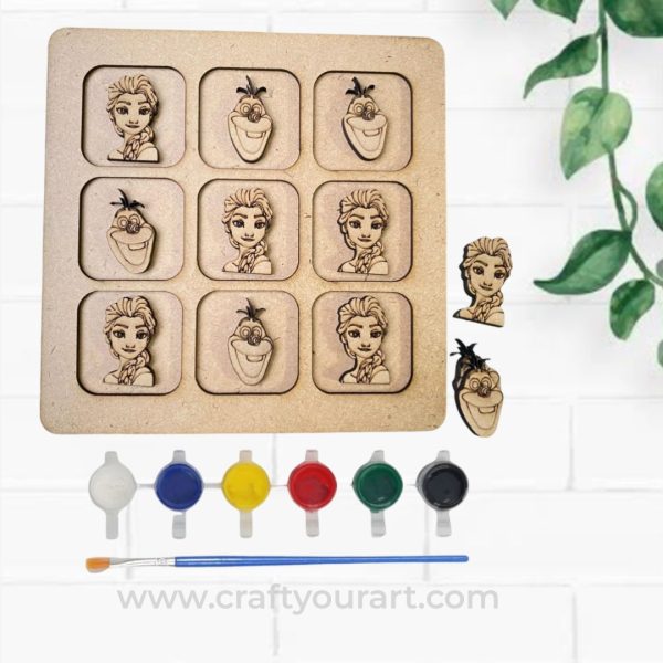 Tic Tac Toe Frozen Theme Design 1 DIY Kit