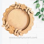 Floral Scalloped Mini Photo Frame