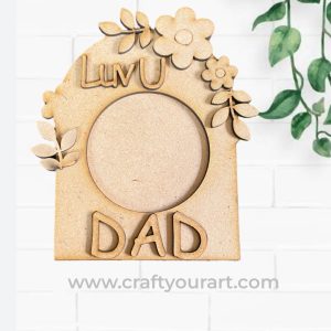 Floral Arch Dad Mini Photo Frame