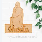 Woman Mini Nameboard Pre Marked MDF Design 7