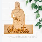 Woman Mini Nameboard Pre Marked MDF Design 8