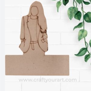 Woman Mini Nameboard Pre Marked MDF Design 1