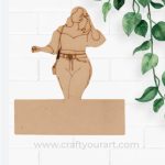 Woman Mini Nameboard Pre Marked MDF Design 2