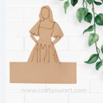 Woman Mini Nameboard Pre Marked MDF Design 3