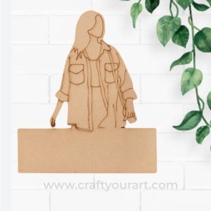 Woman Mini Nameboard Pre Marked MDF Design 5